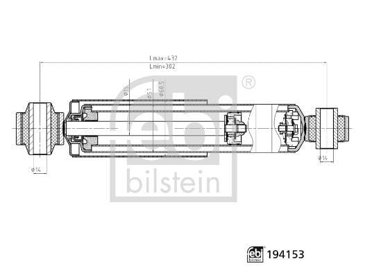 FEBI BILSTEIN 194153 | Amortisör Arka Tek Teker Master III