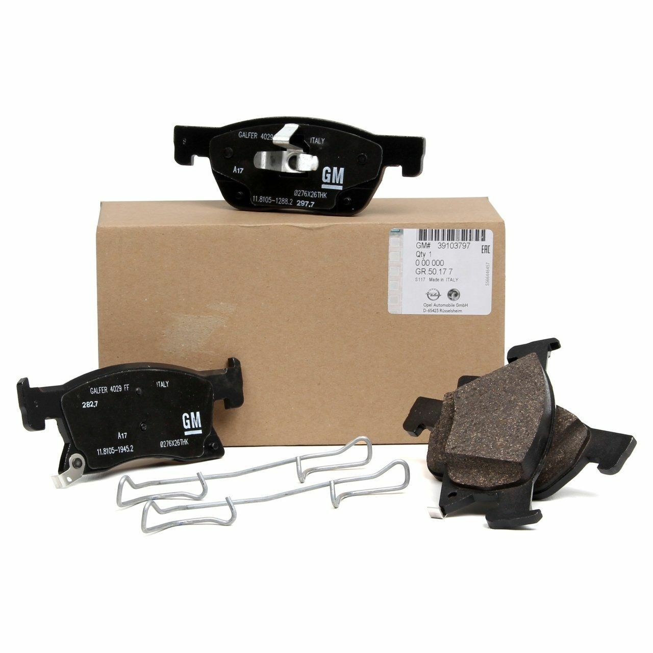 PSA 39103797 | Opel Astra K Ön Fren Balatası 276 mm Orijinal