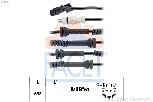 FACET 210149 | On ABS Sensörü Opel Vivaro 01 Renault Traffic II