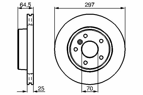 BOSCH 0986478483 | Fren Diski Range Rover II 3.9 / 4.0 / 4.6 Ön Tek