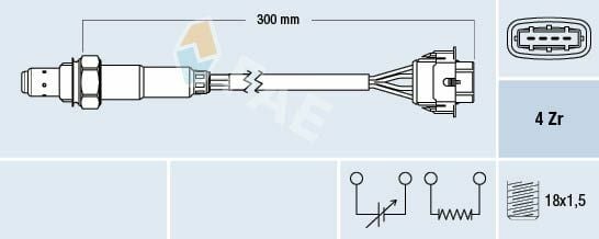 FAE 77246 | Lambda Sensörü Astra.G-Vectra.B 1.8 16V *Z18xe* (P2)
