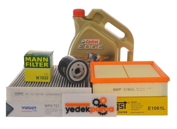 Mercedes W117 Kasa CLA 180d Periyodik Bakım Filtre Seti Castrol Yağ