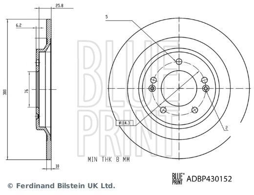 BLUEPRINT ADBP430152 | Hyundai Tuscon 21-Kia Sportage Arka Fren Diski 58411N7000 | 2 Adet