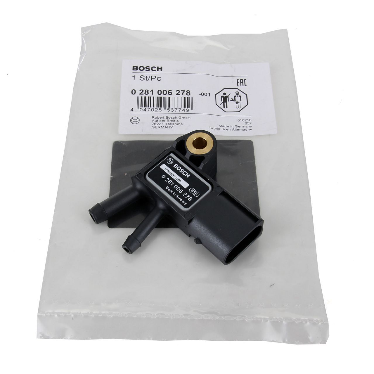 BOSCH 0281006278 | Mercedes W204 Kasa C220 CDI Eksoz Fark Basınç Sensörü