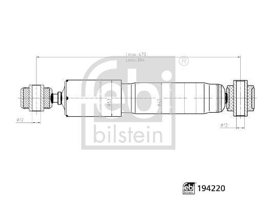 FEBI BILSTEIN 194220 | Amortisör Arka (Fiat Fiorino-Peugeot Bipper-Citroen Nemo)