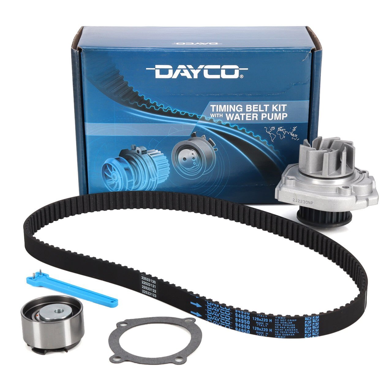 DAYCO KTBWP4662 | Devirdaimli Eksantrik Rulman Kiti (Triger Seti) Albea Brava Bravo Doblo Punto Idea Marea Palio Siena Stilo Egea 1.2 16V / 1.4 16V 03-(129X220)