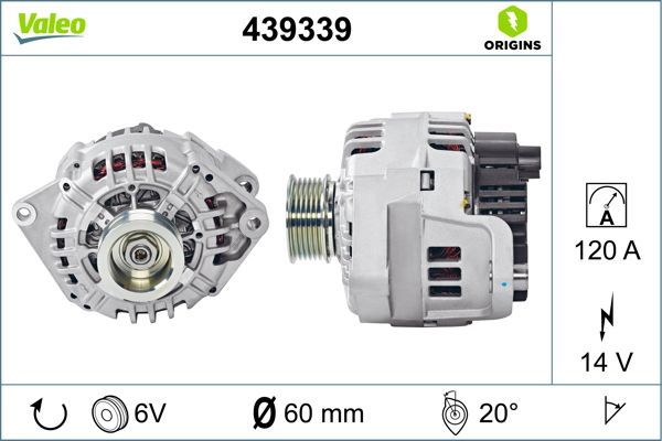 VALEO 439339 | Alternatör Kmp 01-Boxer-Ducato-Jumper 2.8Hdi
