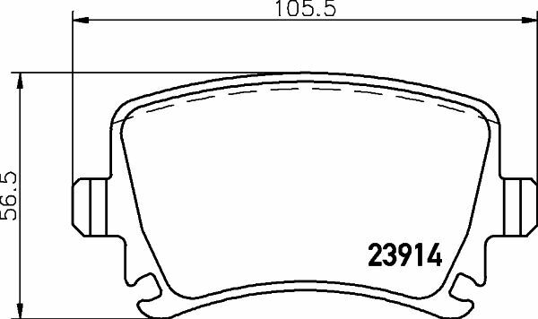 HELLA PAGİD 8DB355010-601 | Fren Balatası Audi, Seat, Skoda, VW A3 (8P1) , A3 Sportback (8Pa) , A4 (8Ec, B7) , A4 Avant (8Ed, B7) ,