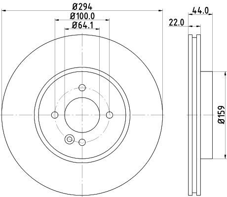 HELLA PAGID 8DD355115-871 | Fren Diski Mini Cooper On R55 / 56 / 57 Coopers | 2 Adet
