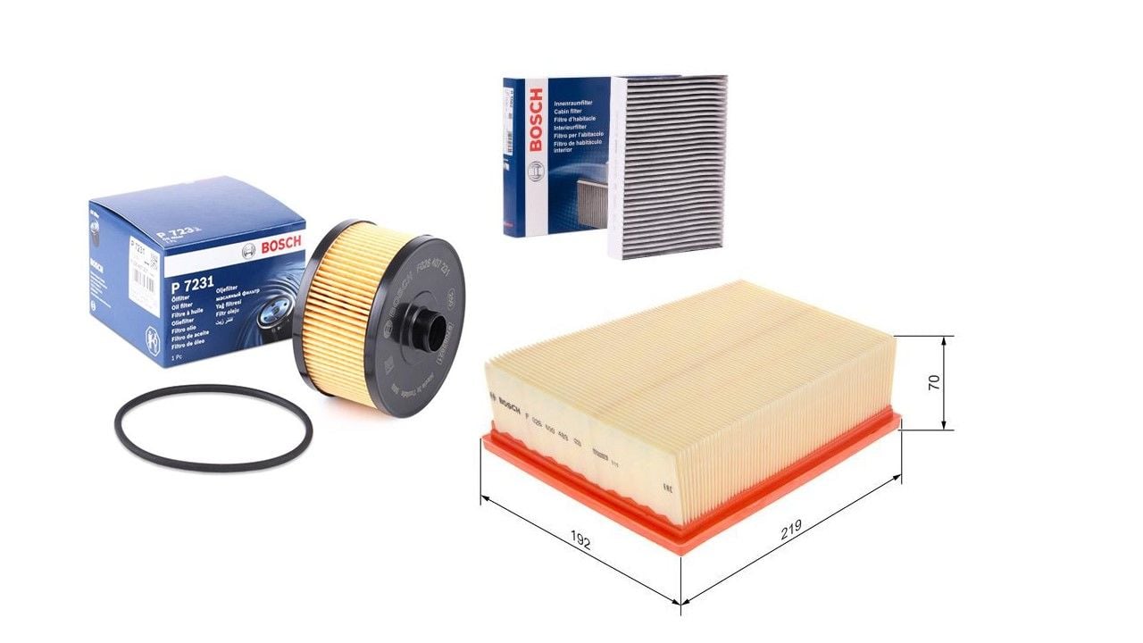 Renault Megane 4 2015- 1.2 Tce 1.3 Tce Periyodik Yağ Bakım Filtre Seti Bosch Marka