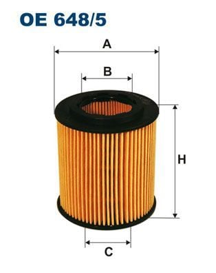 FILTRON OE648-5 | Yağ Filtresi 05-Ast.H-Vct.C-Zfr-Sı.Sx4 1.9D *Z19dth*