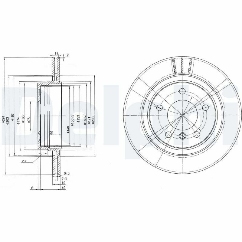 DELPHI BG3530C | Frendıskıbmwe46arkahavalı2001-2005Takım
