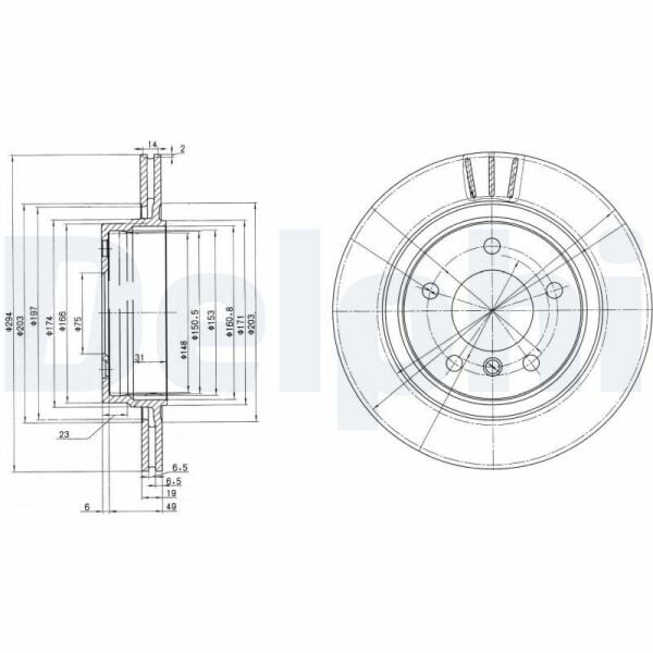 DELPHI BG3530C | Frendıskıbmwe46arkahavalı2001-2005Takım