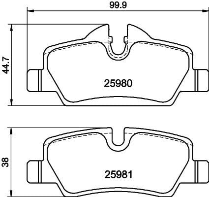 HELLA PAGİD 8DB355021-481 | Fren Balatası Arka (Mini F55-F56-F57 2013 /)