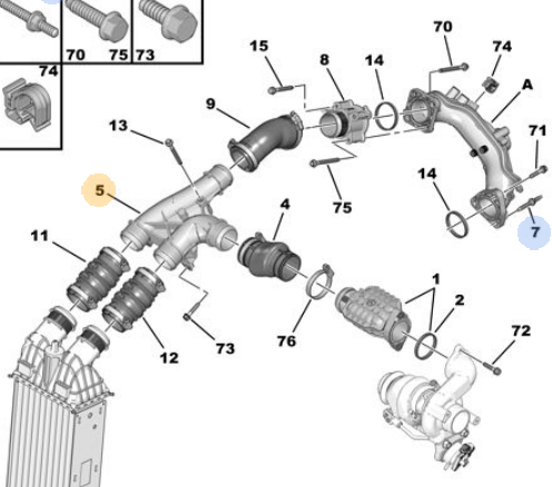 MOPAR (PSA) 9678406580 | Hava Filtre Hortumu 301