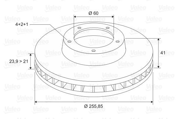 VALEO 186189 | Disk On Ast.F-Vct.A 1.6-2.0 *X16xe* | 1 Adet