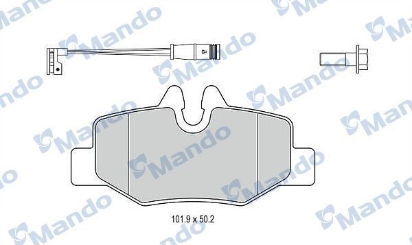 MANDO MBF015209 | Fren Balata Arka 04 > Vito 2.2-3.2-119-122-123