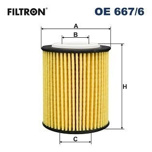 FILTRON OE667-6 | Yağ Filtresi 2008-208-3008 II-301-308 II-5008 II-508-Expert-Partner-Berlingo-C3 III-C4 Cactus-C4 Picasso-C-Elysee-Jumpy 1.5Bluehdı