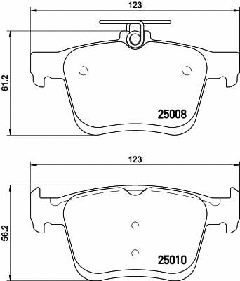 HELLA PAGİD 8DB355020-271 | Fren Balatası Audi, Seat, Skoda, VW A3 (85S, 85M) , A3 (8V1, 8Vk) , A3 Convertible (8V7, 8Ve) , A3 Limo