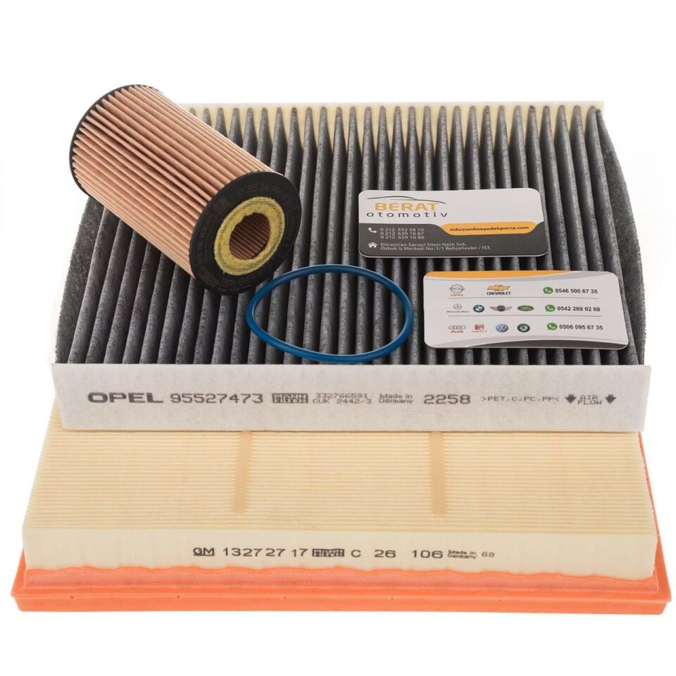 Opel Astra J 1.6 Benzinli 115 BG Periyodik Filtre Seti Orijinal