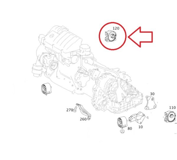 FEBI BILSTEIN 174040 | Mercedes B Serisi W245 Kasa Sağ Arka Motor Takozu