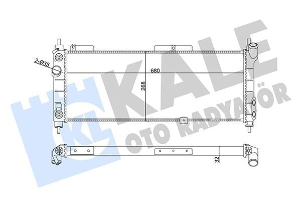 KALE 357025 | Radyatör 94-01 Corsa.B *X14xe* + Ac + Ms