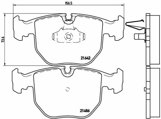 BREMBO P06021 | Fren Balatası E-38 Ön 7.40 / E-39 / 5.30 / E 53