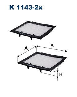 FILTRON K1143-2X | Polen Filtresi Range Rover II P38a 94-02