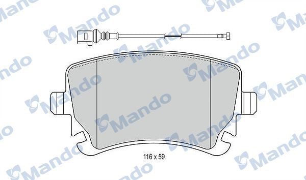 MANDO MBF015207 | Fren Balata Arka 03-T.Porter.T5 + Fs