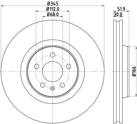 HELLA PAGİD 8DD355117-181 | Fren Diski Audi, Porsche A4 (8K2, B8) , A4 Avant (8K5, B8) , A4l Saloon (8K2, B8) , A4l Saloon (8W2, B9