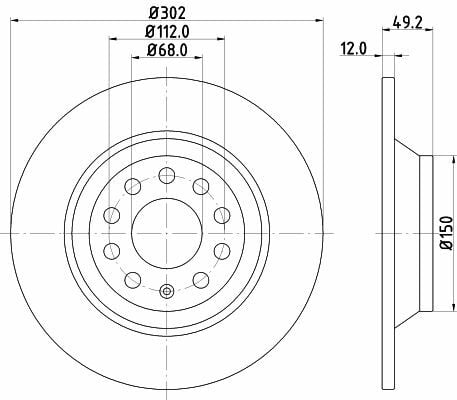 HELLA PAGID 8DD355111-181 | Fren Diski Audi, Byd A6 (4F2, C6) , A6 Avant (4F5, C6) , A6l Saloon (4F2, C6) , F0 Hatchback | 2 Adet
