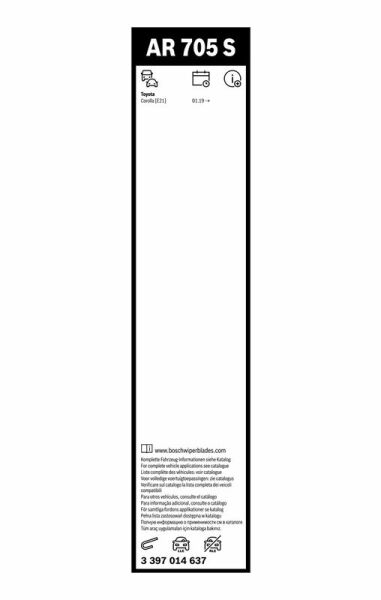 BOSCH 3397014637 | Silgi Süpürgesi Tk 70 + 34Cm 19-Corolla Aerotwın Retro