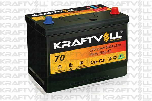 KRAFTVOLL 18010010 | Aku 12V 70 Ah N50 (260×173×225) Tam Kapalı Asya