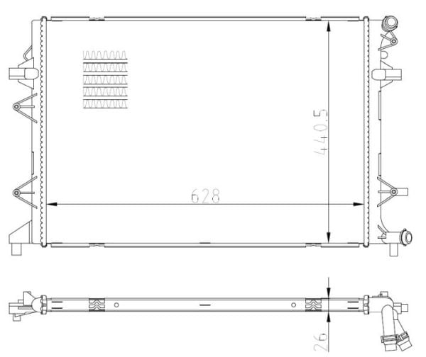 NRF 550089 | VW Caddy 2015 2.0 TDI Radyatör 5K0121251s