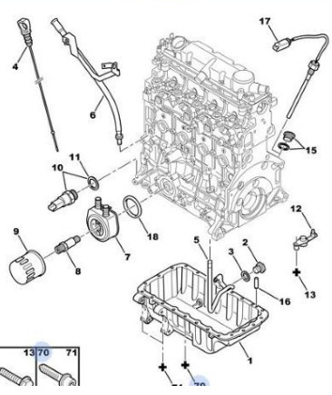 PSA 0301.K2 | Yağ Karteri Dw8b / Dw10 Kılımalı Partner / Berlingo