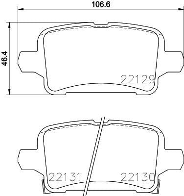 MGA 55678 | Balata Fren Arka-(Opel: Astra K / Insignia B 2016 >) Wva 22129