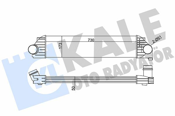 KALE 345035 | Turbo Radyatörü Brazing Renault Master III 2.3 10-730×173X50