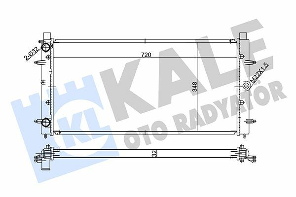 KALE 347535 | Radyatör 00-T.Porter.T4 2.5 +-Ac
