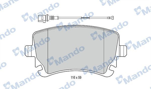 MANDO MBF015195 | Fren Balata Arka 10-T.Porter T5-Multıvan