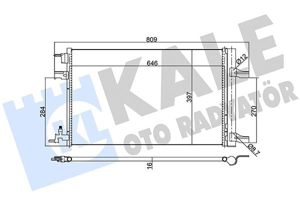 KALE 385300 | Klima Radyatörü (Opel Astra J Chevrolet Cruze 1,7-2.0 09 /) 667×407X17