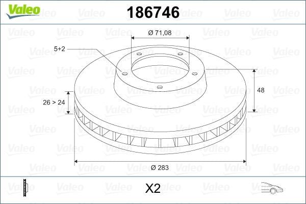 VALEO 186746 | Fren Diski Ön 407 (6D_) 04-112.0 Bioflex (6Drfjb) 2.0 (6Drfnb, 6Drfne) 2.0 HDI 135 (6Drhrh, 6Drhre, 6Drhrg, 6Drhrj) 1.6 HDI 110 (6D9hzc, 6D9hyc) 2.0 16V (6Drfjc, 6Drfje, 6Drfjf) 2.0 HDI (6Drhrh) 407 Sw (6E_) 04-101.8 2.0 1.6 HDI 110 2.0 HDI