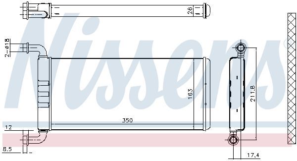 NISSENS 72041 | Kalorifer Radyatörü Spr 906 Crafter (Klimalı)