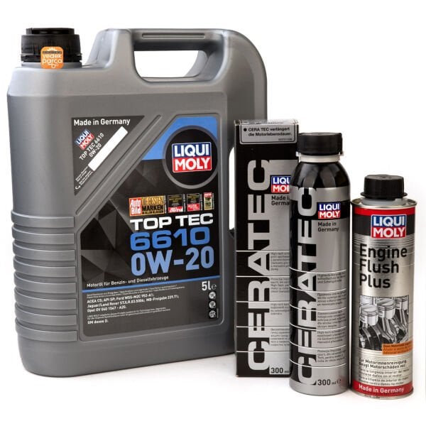 Liqui Moly Top Tec 6610 0W20 5 LT / Liqui Moly Ceratec 300 ml / Liqui Moly Engine Flus Plus Set