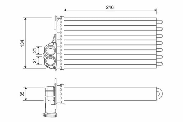 VALEO 811565 | Kalorifer Radyatörü 99-206 1.4-1.6Hdi-1.4-1.6-2.0