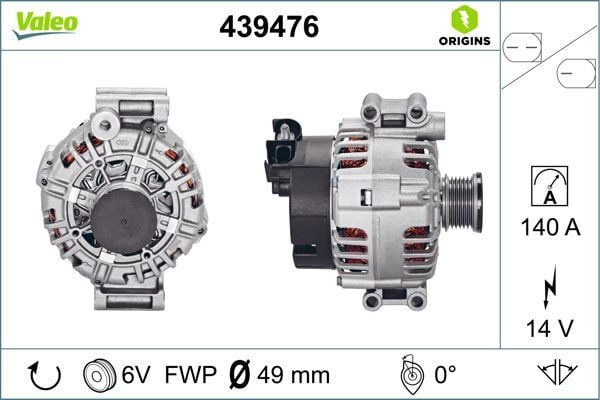 VALEO 439476 | Alternatör Kmp BMW 3 (E30 E36 E46) 1 (E81 E87) Alternatör Kmp Bınek (Ithal) *E.F.U**