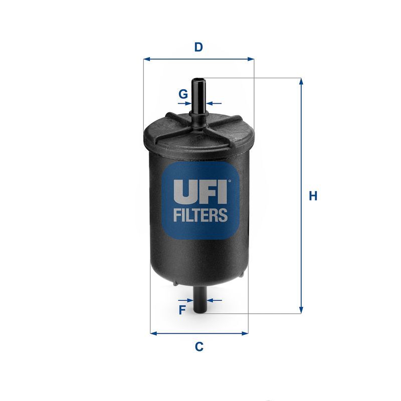 UFI 31.948.00 | Yakıt Filtre (Renault Clio-Megane-Laguna / Citroen C2-C3 1.4 1.6-C4 1.4 1.6 / Peugeot 206-207-307