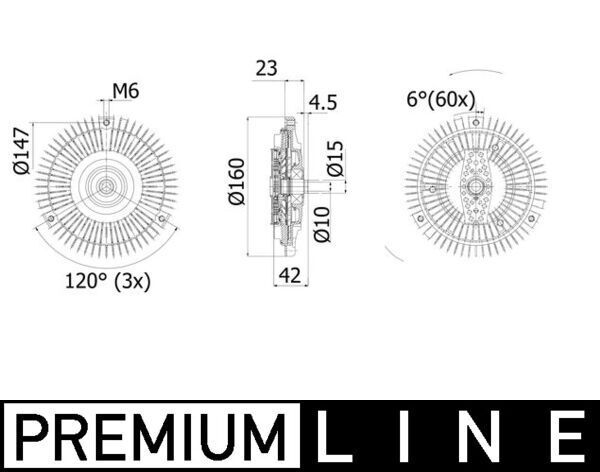 MAHLE CFC 107 001P | Fan Termiği M103 / M104 (3 Delikli)
