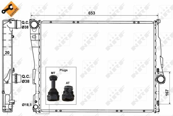 NRF 51582 | Motor Su Radyatörü BMW E46 Z4 E85 M52 M54 M57
