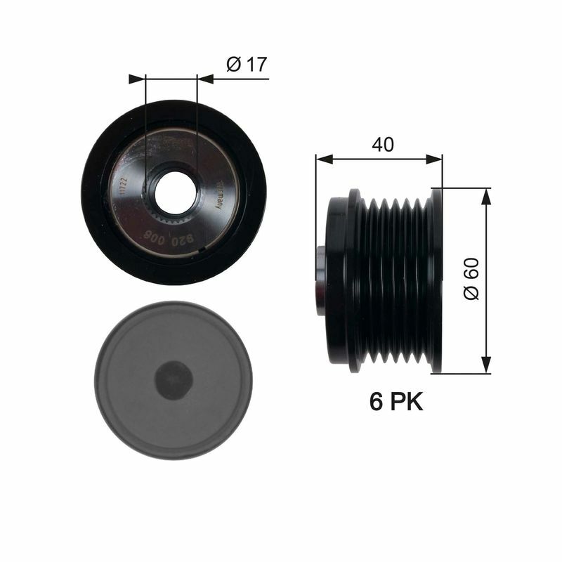 GATES OAP7154 | Alternatör Kasnağı 09-Fiesta-Focus-Cmax 1.4-1.6-2.0Tdci