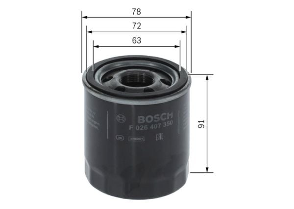 BOSCH F026407350 | Yağ Filtresi 20-Insignia.B *F20sht*